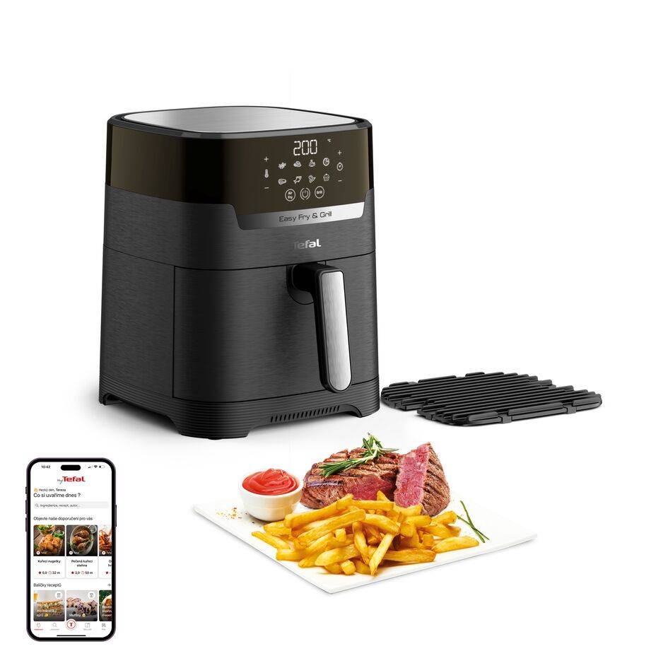 Horkovzdušná fritéza Tefal Easy Fry & Grill 2v1 Precision EY505815 Černá