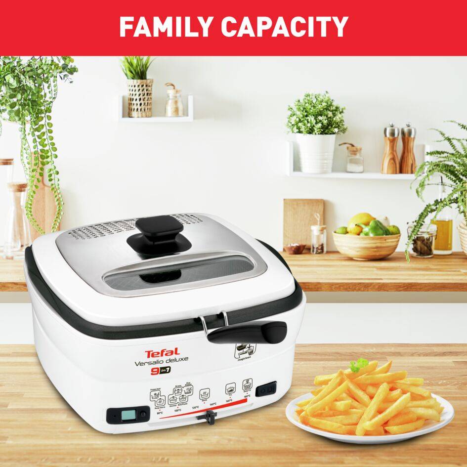 Olejová fritéza Tefal Versalio Deluxe 9v1 FR495070 Nerezová/Bílá