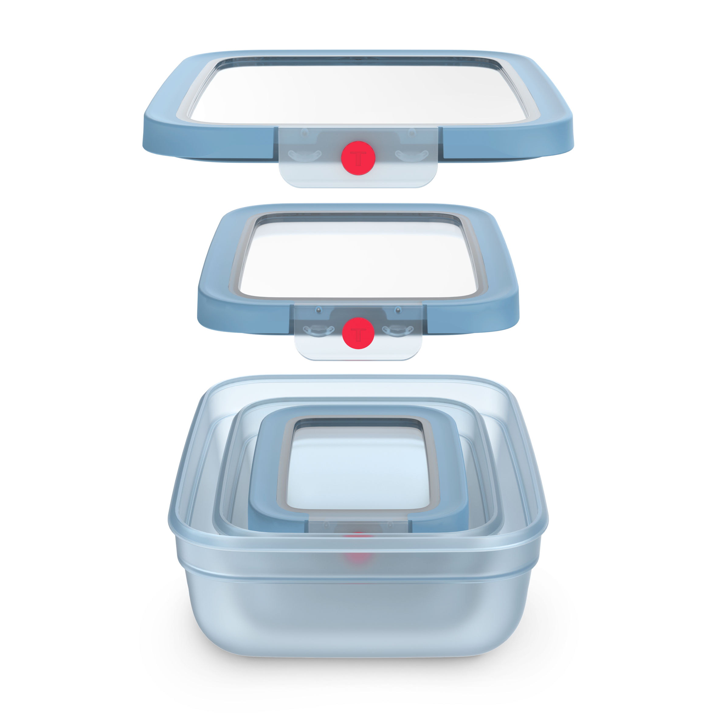 N1230210 oneClick dózy na potraviny Tefal sada 3 kusů modré