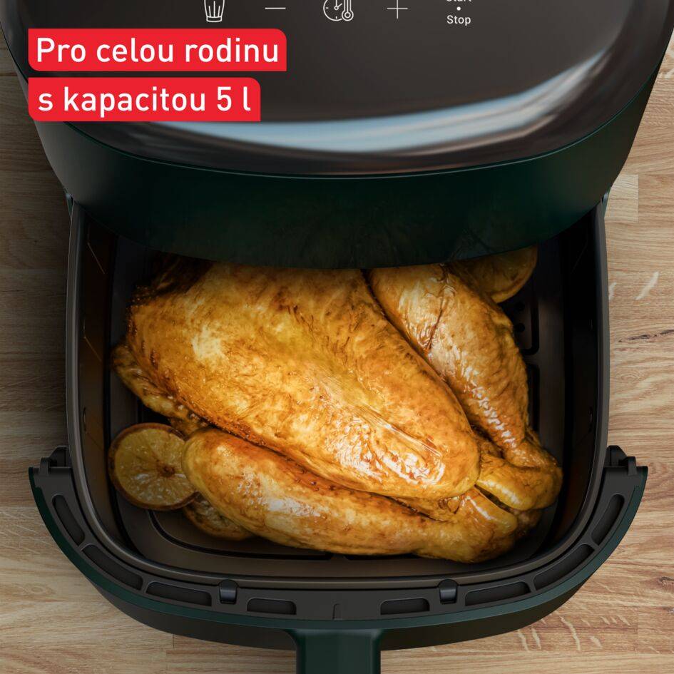 Horkovzdušná fritéza 5l Tefal Easy Fry Max EY245310 Tmavě zelená/Černá