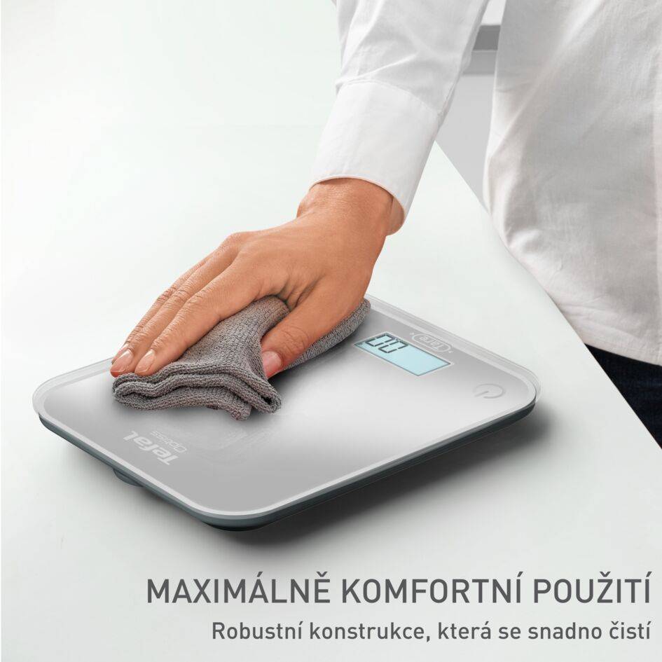 Elektronická kuchyňská váha šedá Tefal Optiss BC50U4V0