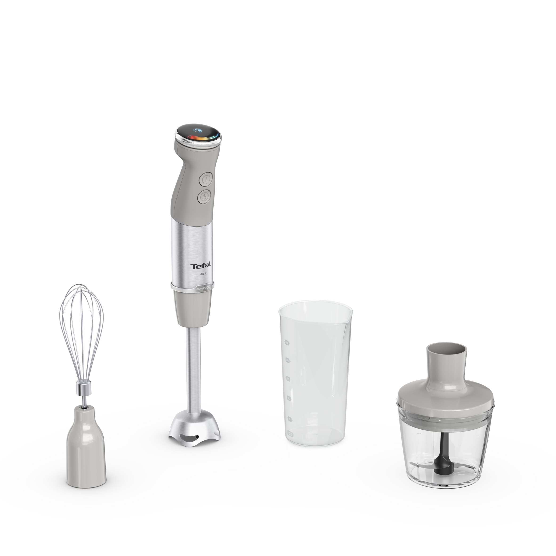 Tyčový mixér Tefal Quickchef+ 3v1 HB673B30 šedý