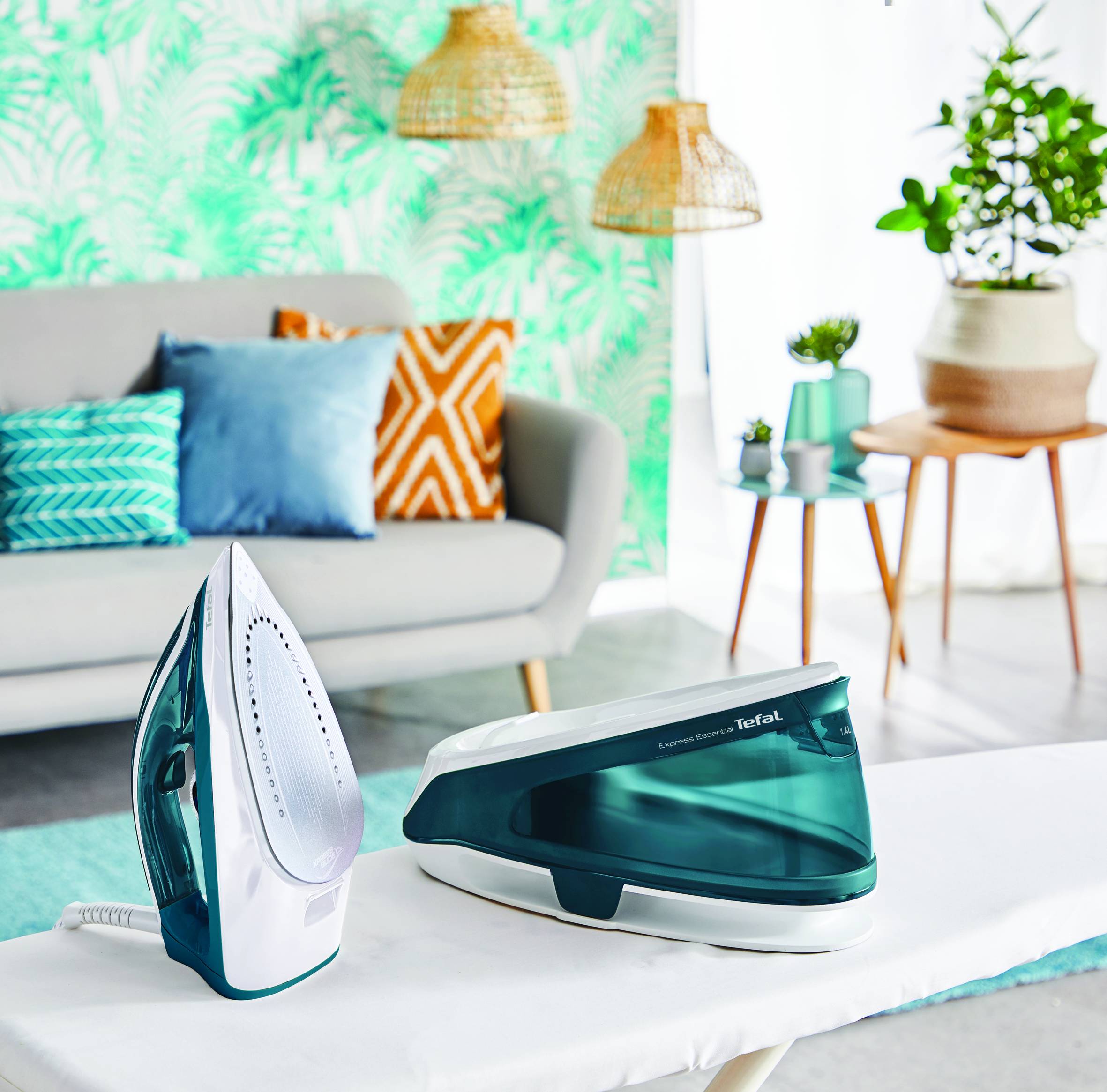 Parní generátor Tefal Express Essential SV6115E0 Tyrkysový/Bílý