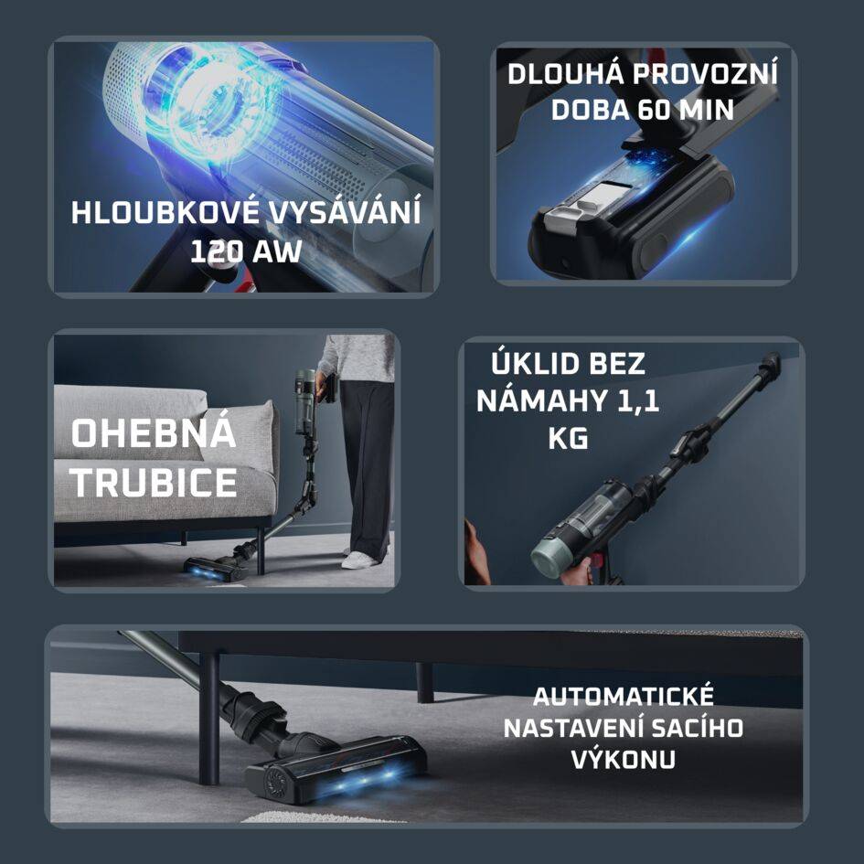 Tyčový vysavač X-Force Flex 10.80 Allergy Auto 3v1 120 AW RH7A35E0