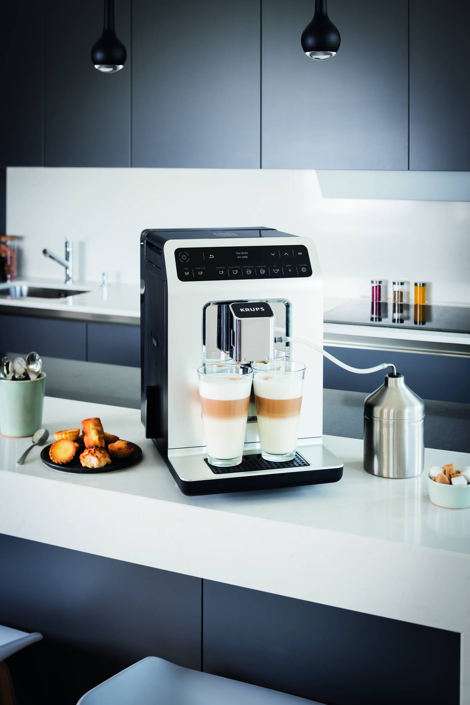 Automatický kávovar KRUPS Evidence EA890110 Bíly/Černý