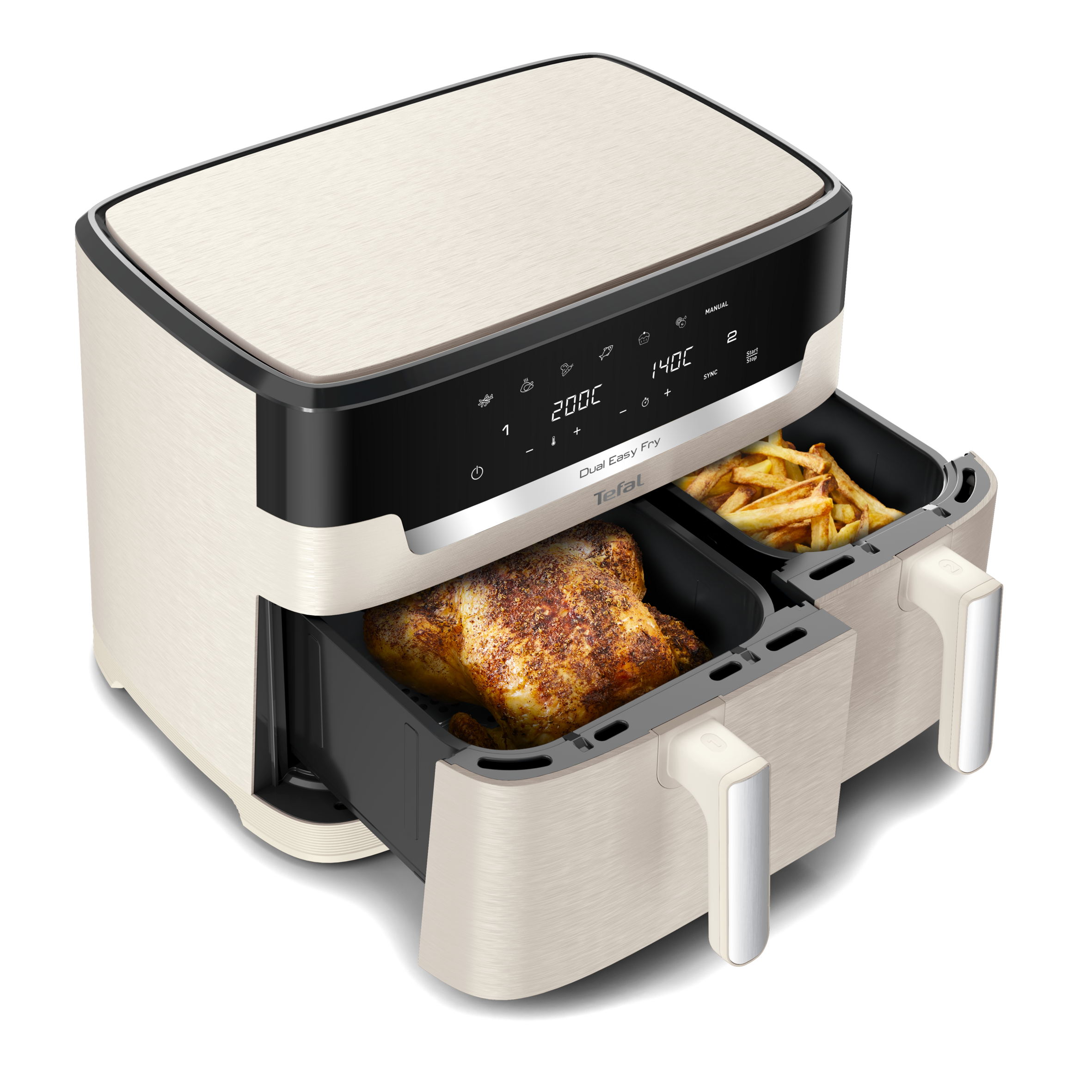 Duální horkovzdušná fritéza Tefal Dual Easy Fry XXL, 11 L, EY942AE0
