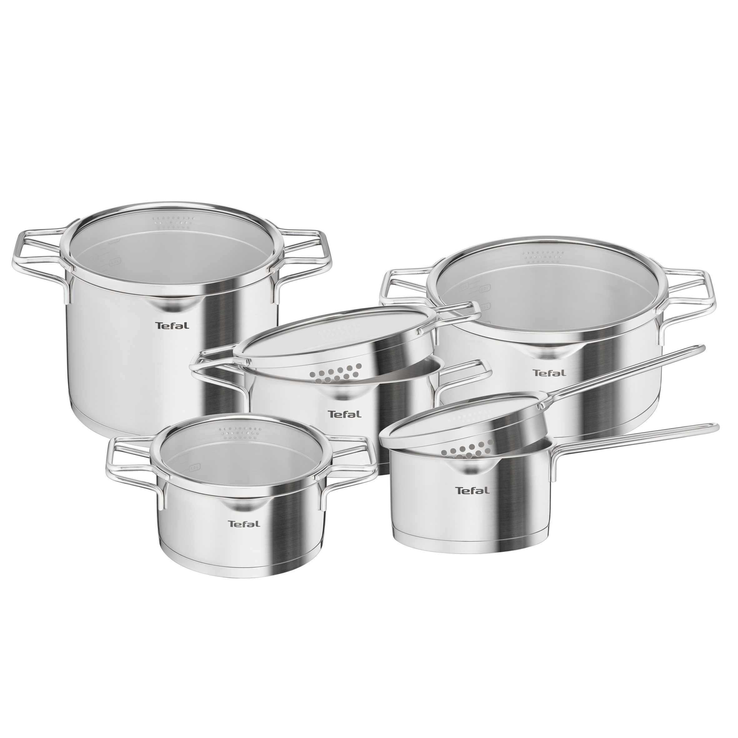 10dílná sada Tefal Nordica H852SA56 Nerez