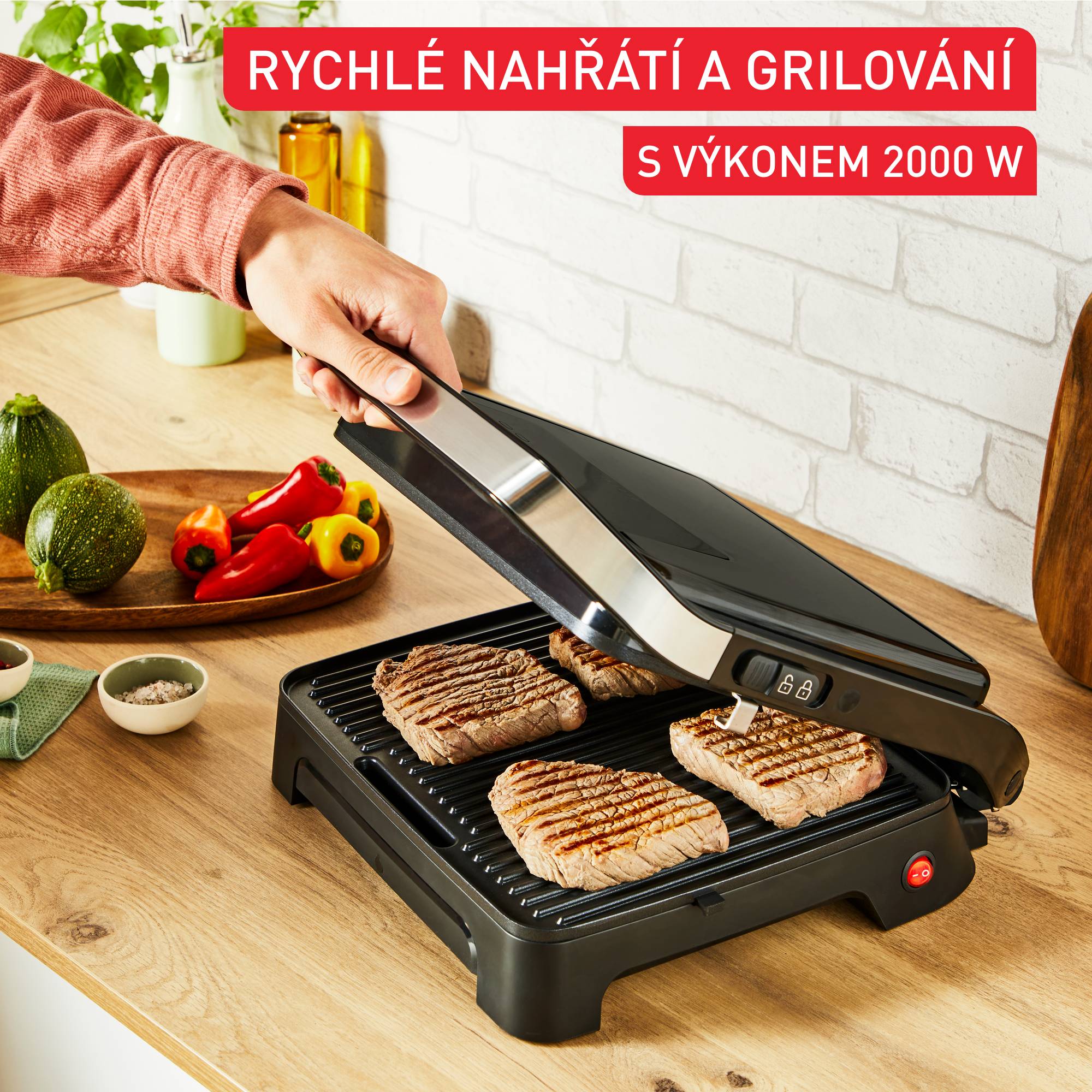 Kompaktní gril Tefal Inicio GC271810 Černý