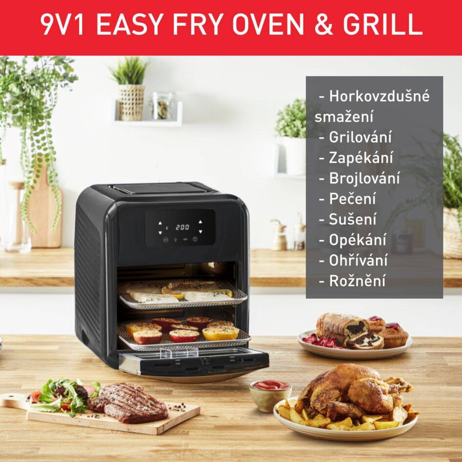 Horkovzdušná fritéza s grilem Tefal Easy Fry & Grill & Oven 9v1 FW501815 Černá