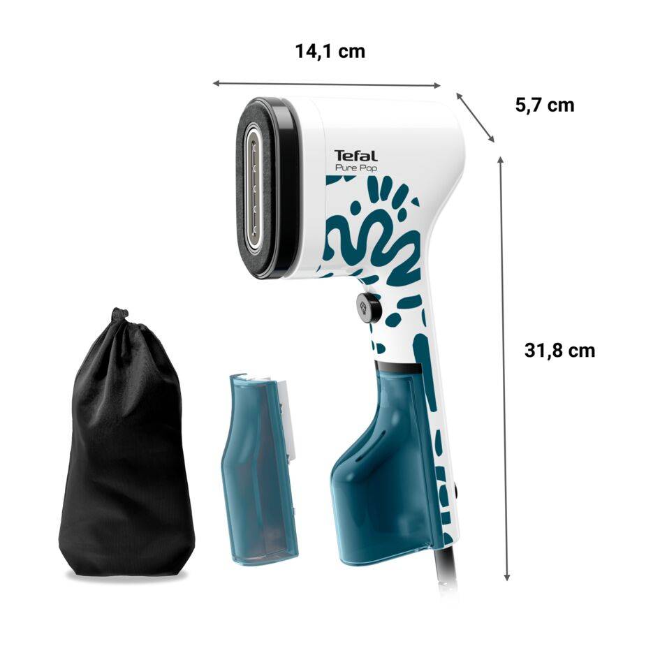 Ruční napařovač Tefal Pure POP Home & Travel DT2040E1Bíla/Modra