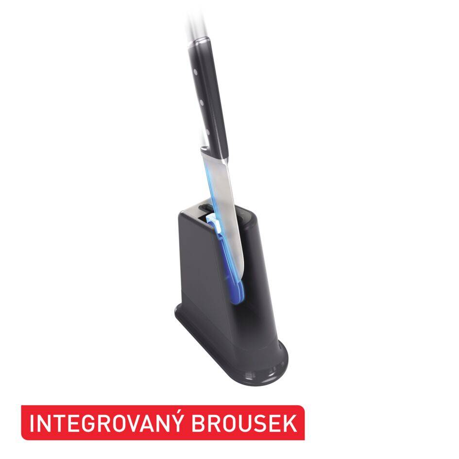 Samoostřící kuchyňský nůž Tefal EverSharp chef a blok na nože s integrovaným brouskem K297S244