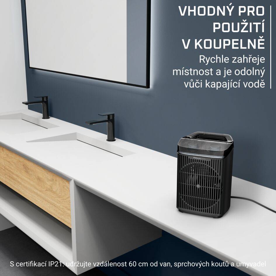 Teplovzdušný ventilátor do koupelny Rowenta Intense Comfort Aqua, SO6550F0