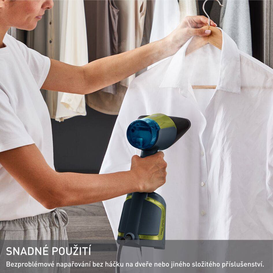 Nasávací ruční napařovač a žehlička 2v1 Tefal AeroSteam DT9810F0 Černý