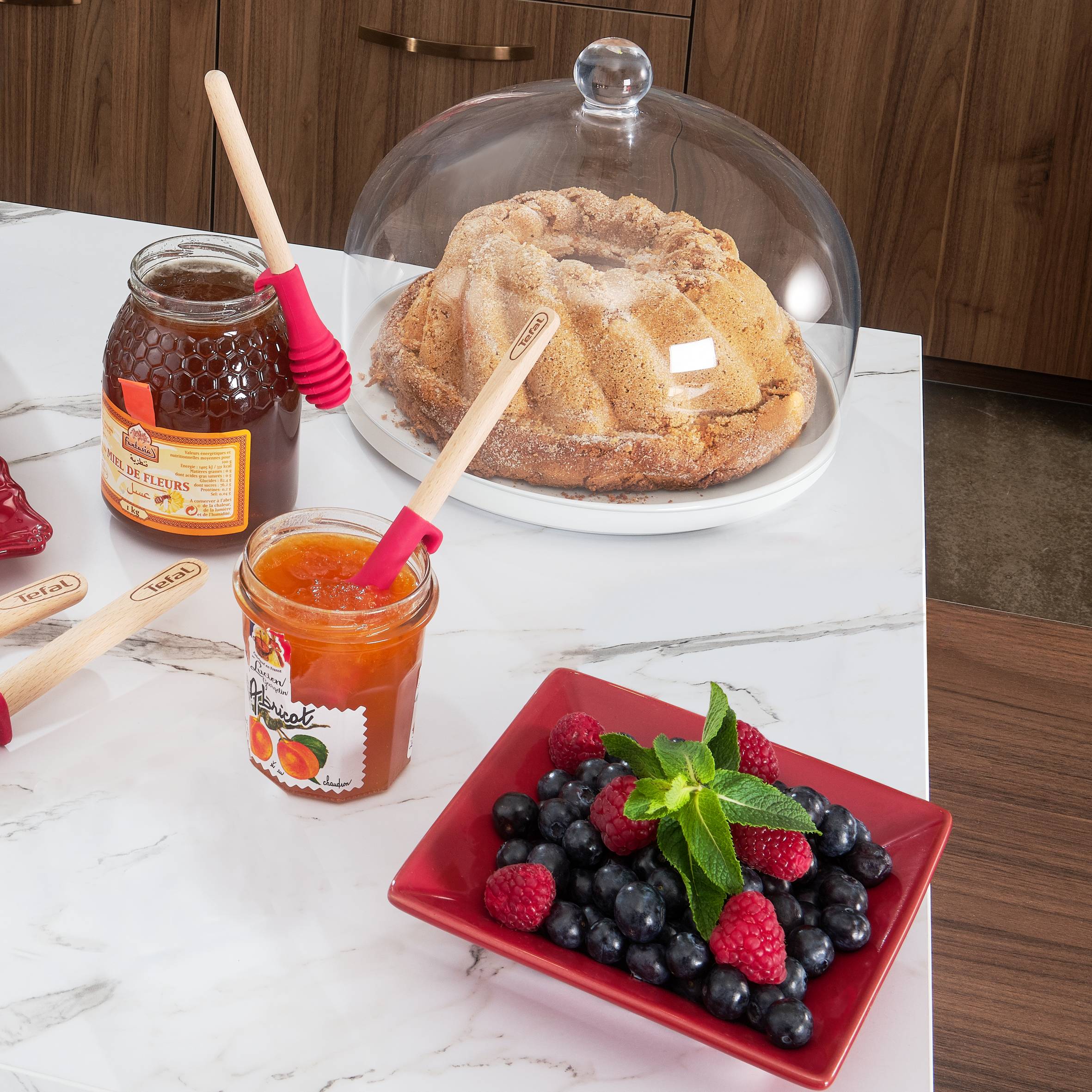 Dřevěná lžíce Tefal Ingenio Wood K2300514 Červená 32 cm