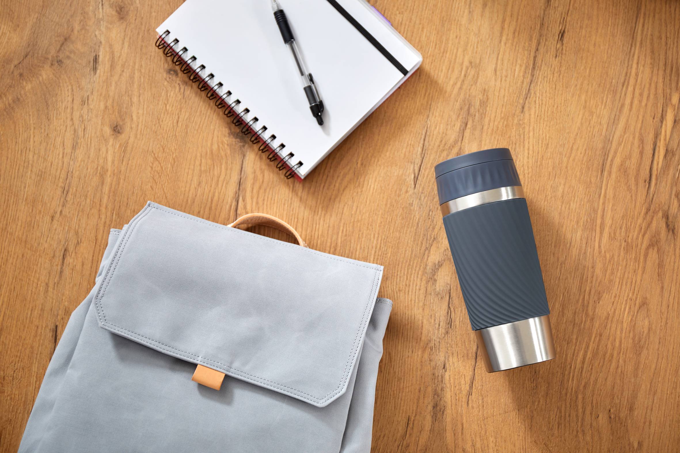 Termohrnek Tefal Easy Twist Mug N2011510 Šedý 0,36 l