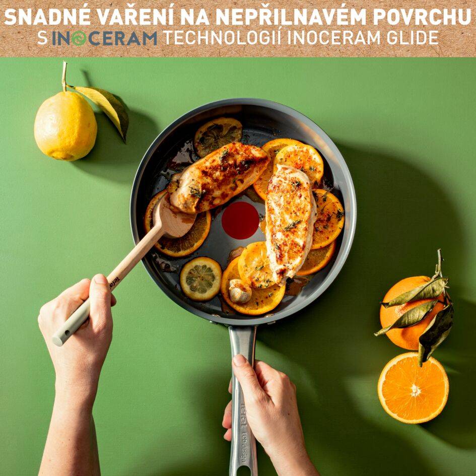 Hluboká pánev Tefal Renew+ 24&nbsp;cm C4243253 keramika