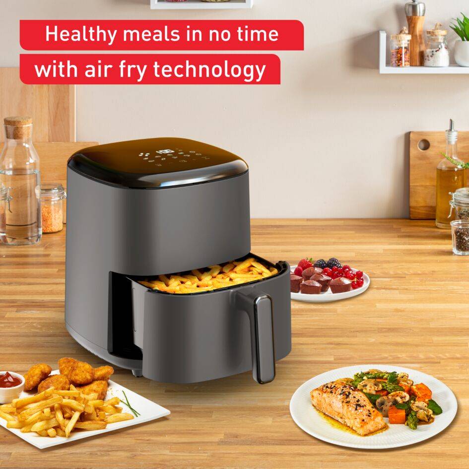 Horkovzušná fritéza Tefal Easy Fry Max objem 5L, tmavě šedá, EY245H10