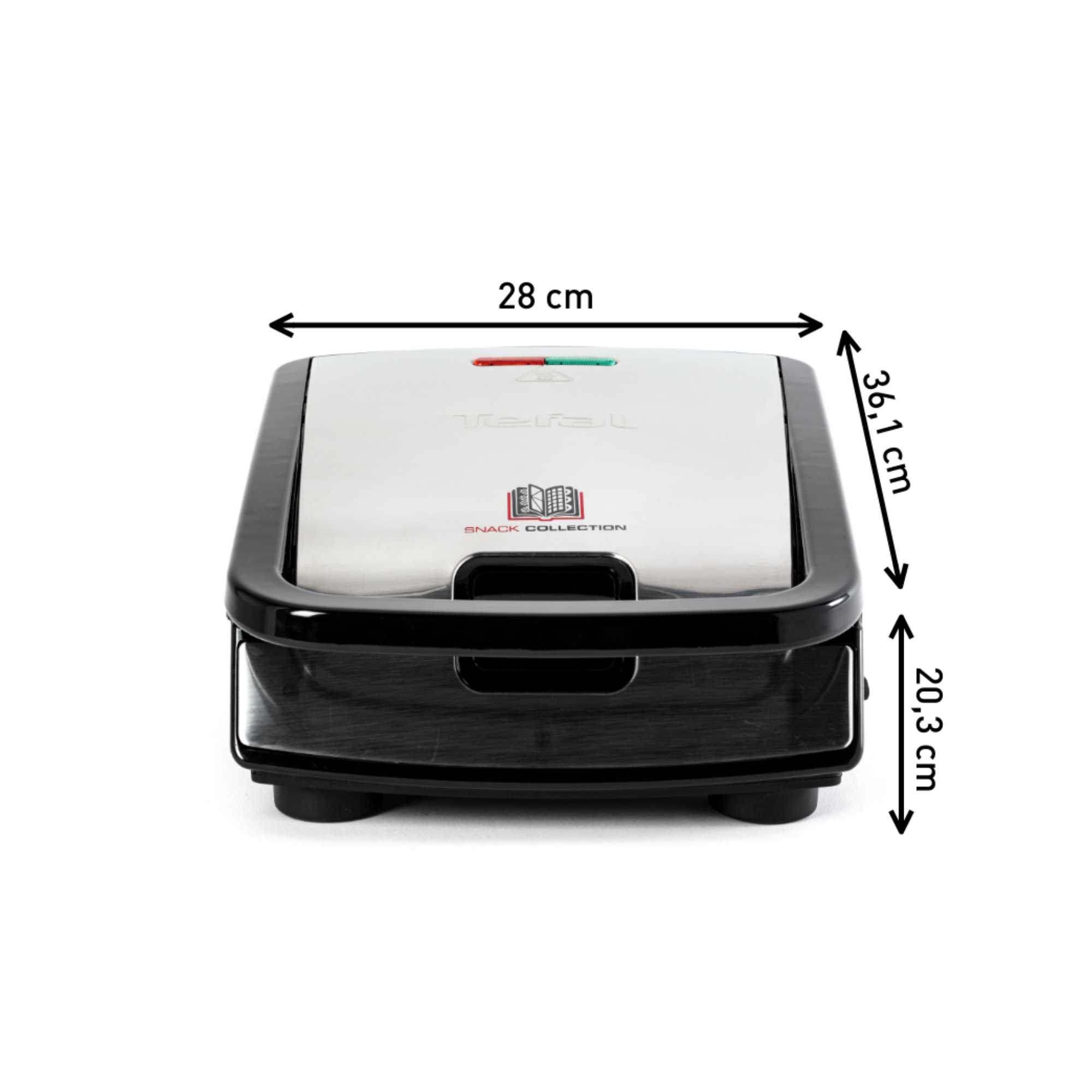 Sendvičovač Tefal Snack Collection SW852D12 Nerezový/Černý