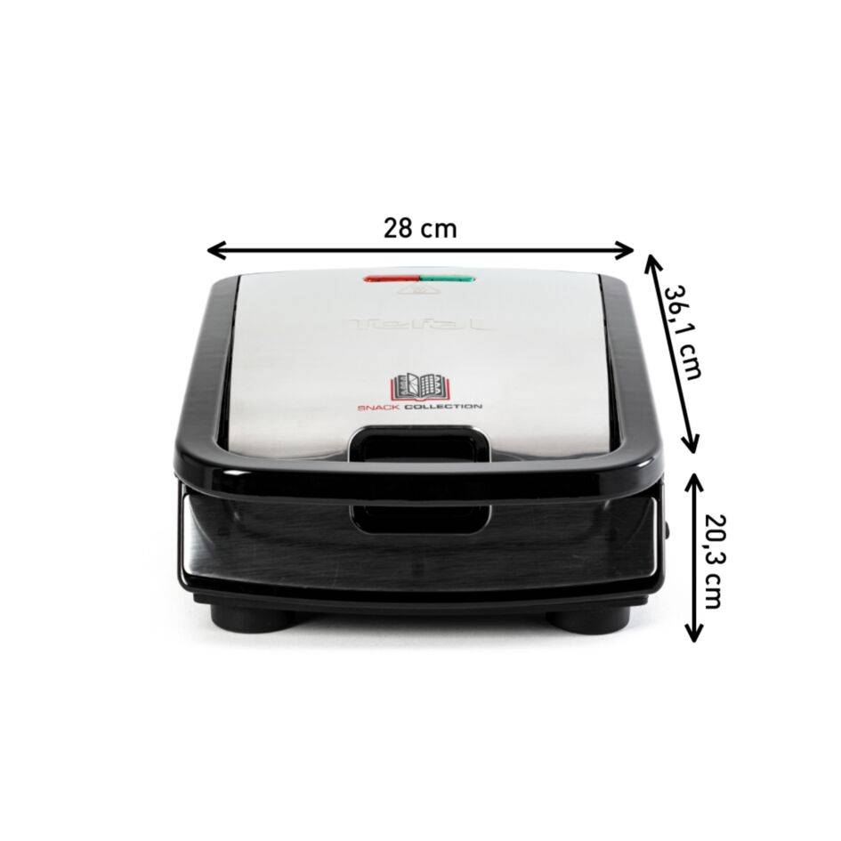 Sendvičovač Tefal Snack Collection SW852D12 Nerezový/Černý
