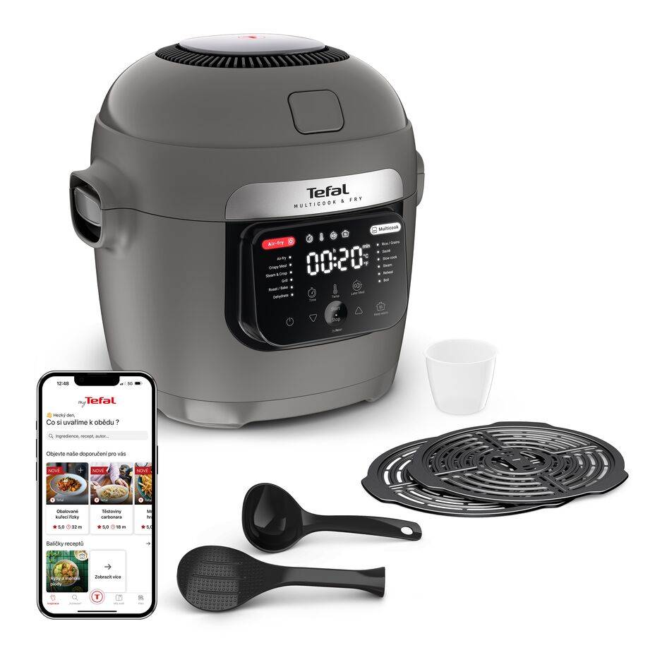 Multifunkční hrnec a horkovzdušná fritéza Tefal Multicook & Fry MY731BF0 Šedý