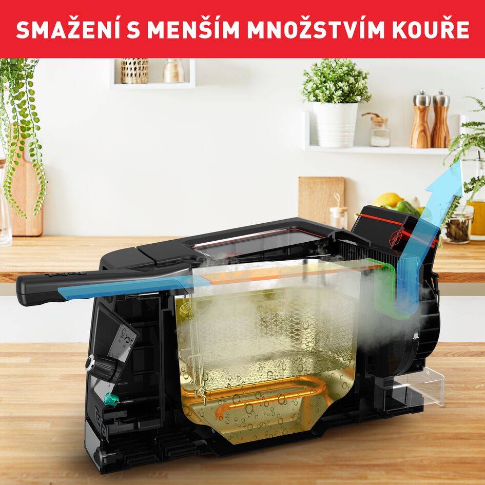 Olejová fritéza Tefal Clear Duo FR600D10 Nerezová