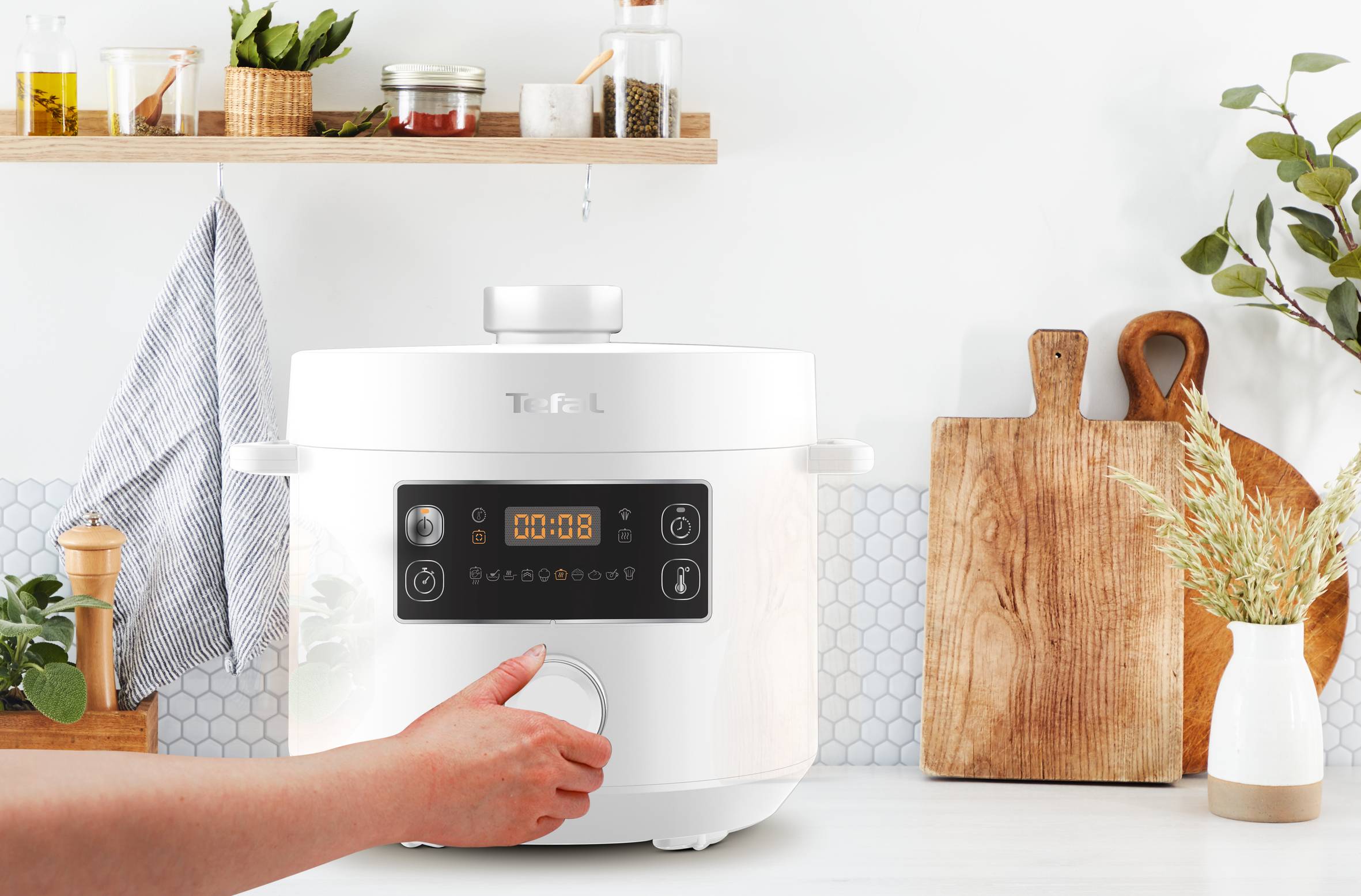 Multifunkční elektrický hrnec Tefal Turbo Cuisine CY754130 Bílý