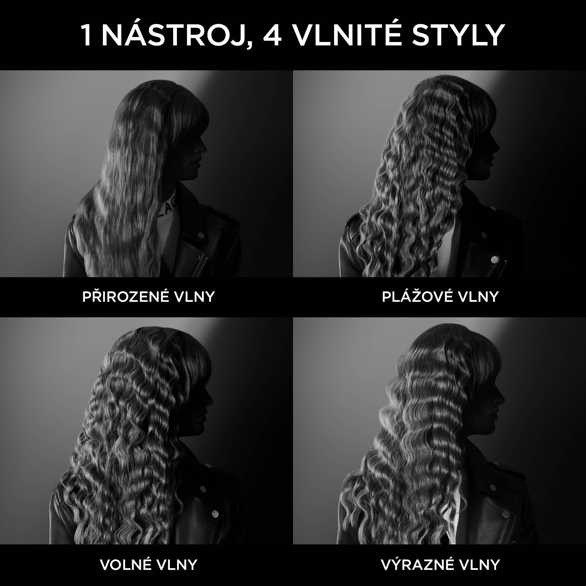 Kulma na vlasy Rowenta x KARL LAGERFELD Waves Addict CF471LF0