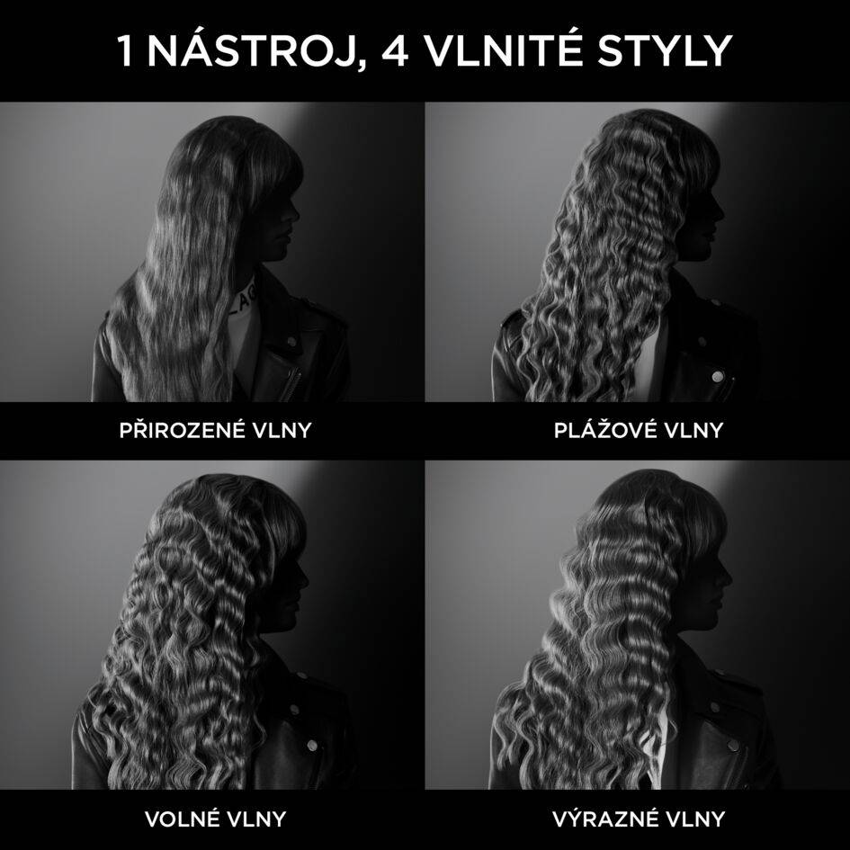 Kulma na vlasy Rowenta x KARL LAGERFELD Waves Addict CF471LF0 