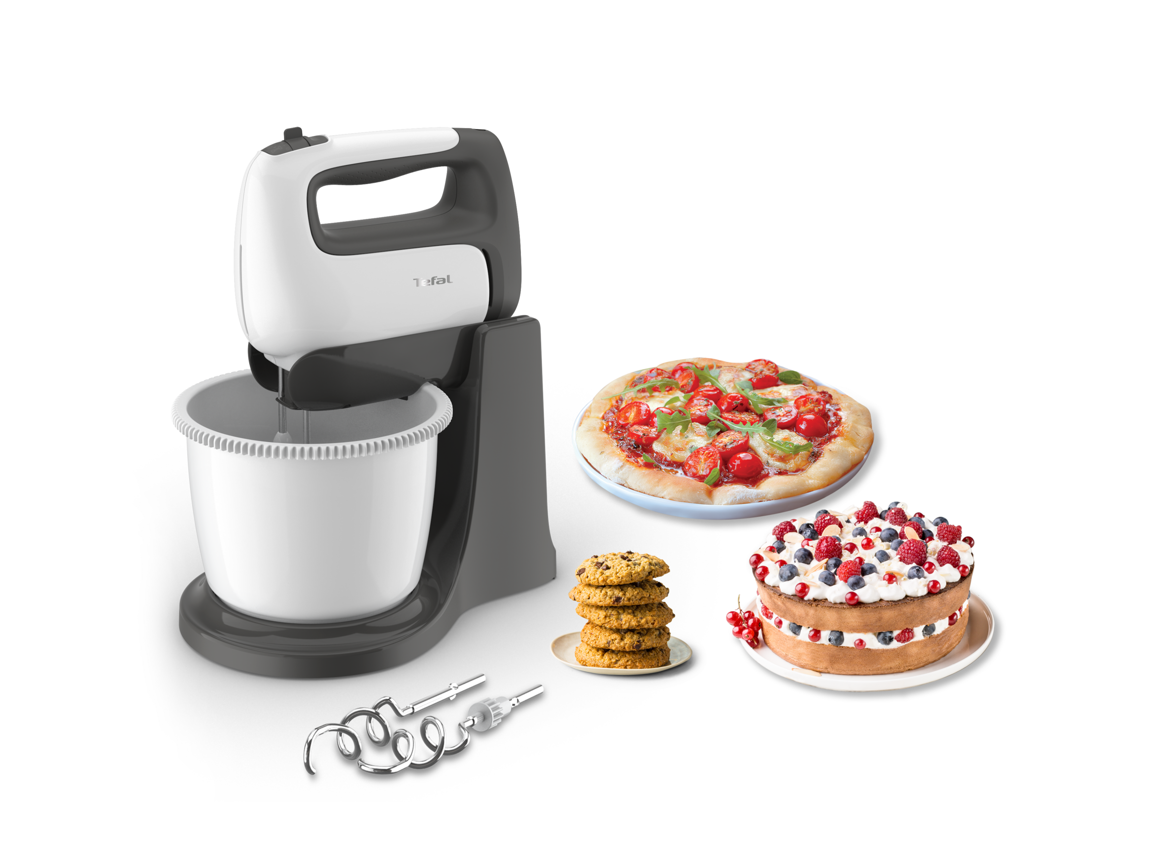 Ruční mixér s mísou Tefal Prep'Mix+ HT464138 Tmavě šedý/Bílý