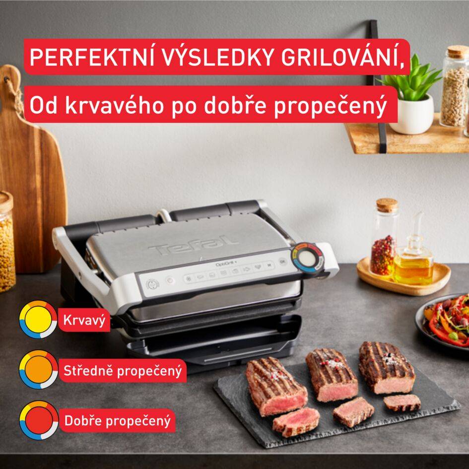 Elektrický gril Tefal OptiGrill+ GC718D10