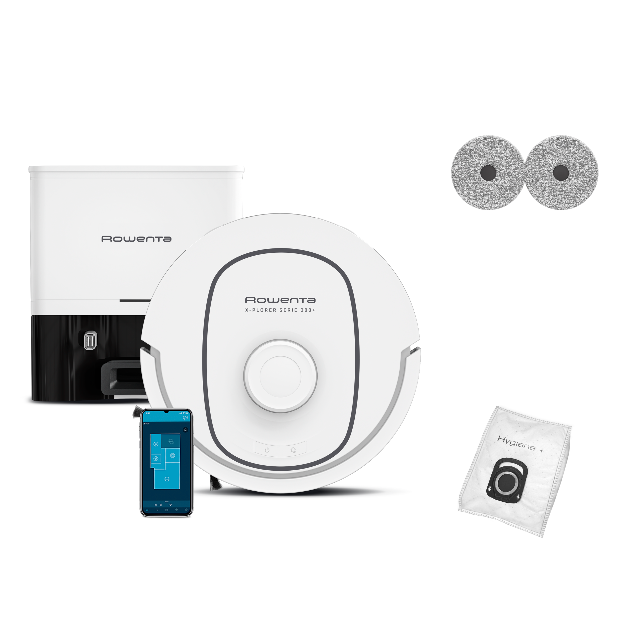 Robotický vysavač X-PLORER S380+ Animal 8000 PA Auto Empty RR89U7E0