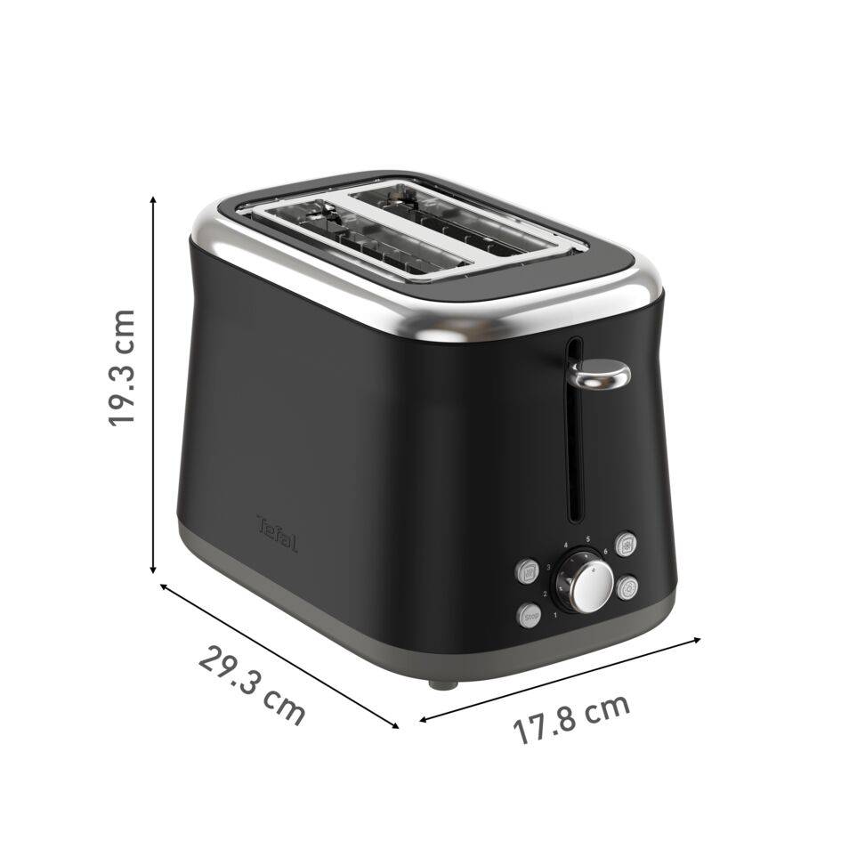 Retro topinkovač Tefal Collection TT7208E0 Nerezový/Černý