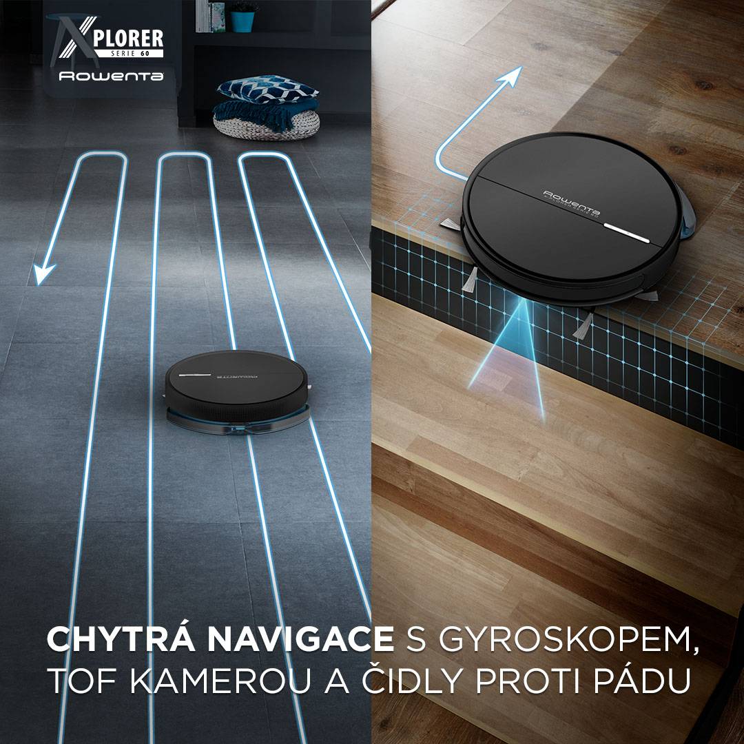 Robotický vysavač Rowenta X-plorer S60 4v1 Allergy 6cm RR7447WH