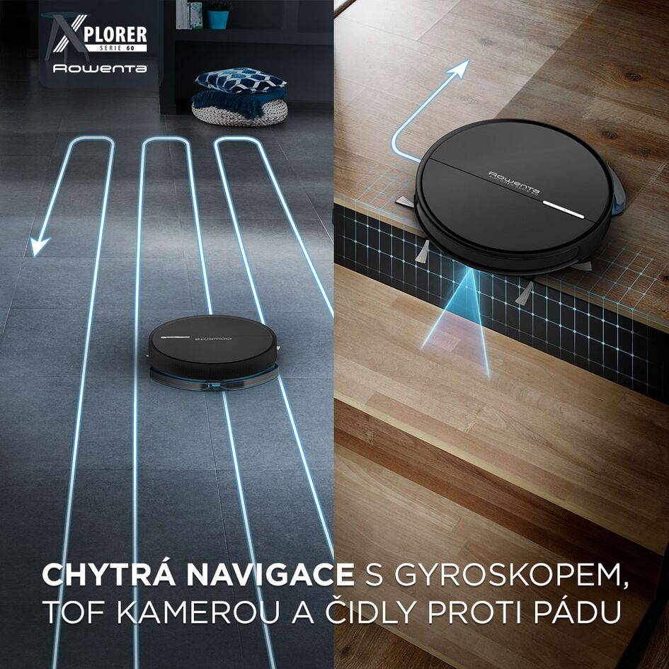Robotický vysavač Rowenta X-plorer S60 4v1 Allergy 6cm RR7447WH