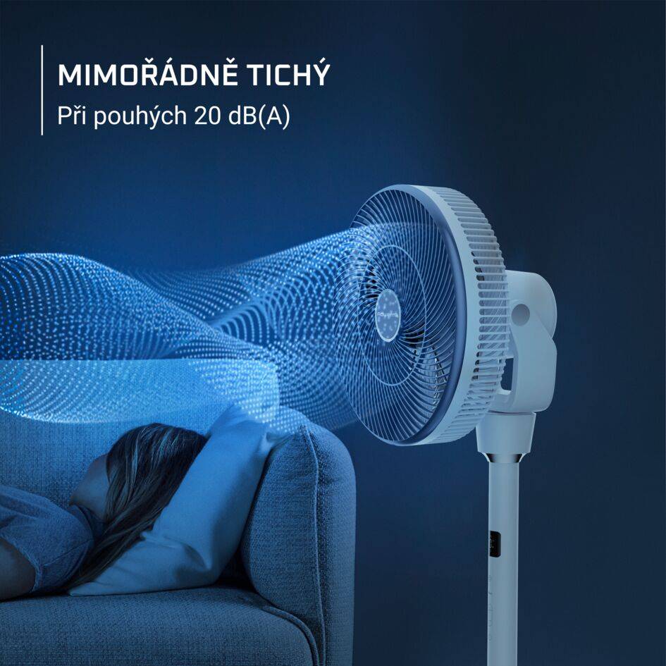 Stojanový ventilátor Rowenta Turbo Swift Silence QV5040F0 Bílý