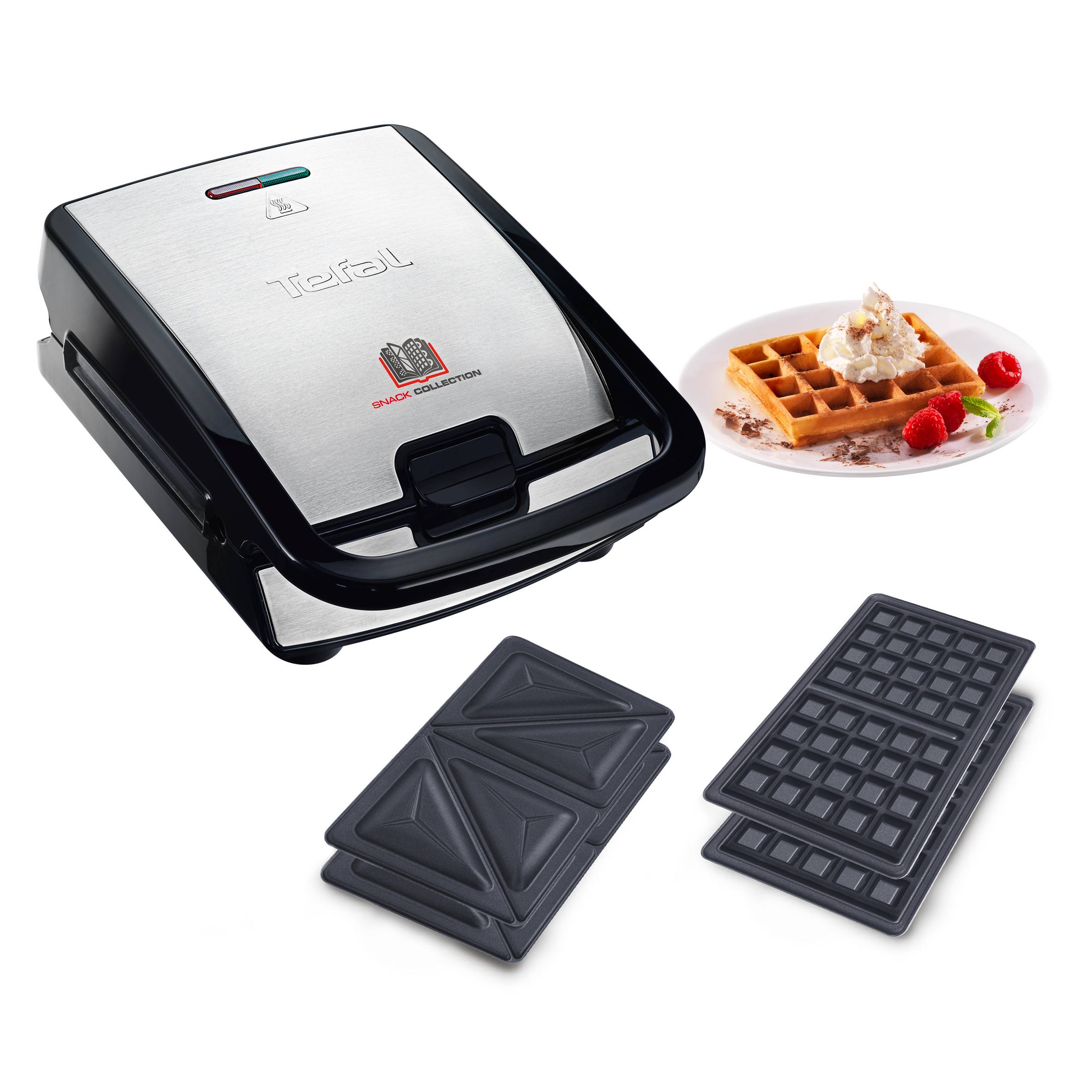 Sendvičovač Tefal Snack Collection SW852D12 Nerezový/Černý