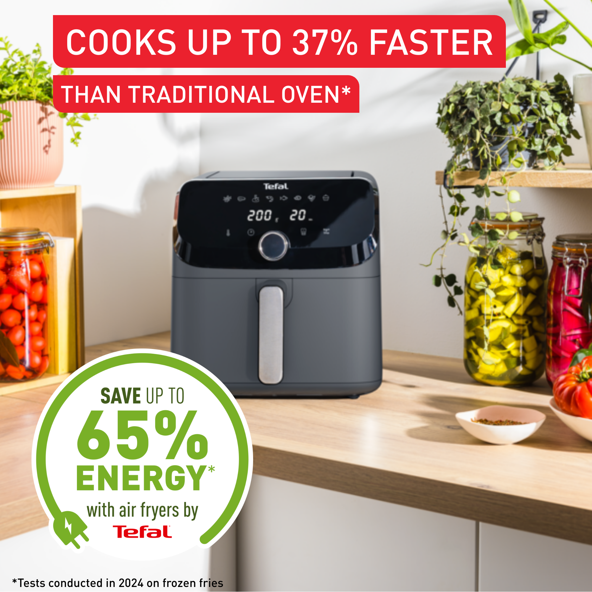 Horkovzdušná fritéza Tefal Easy Fry Mega EY855BE0 Tmavě šedá