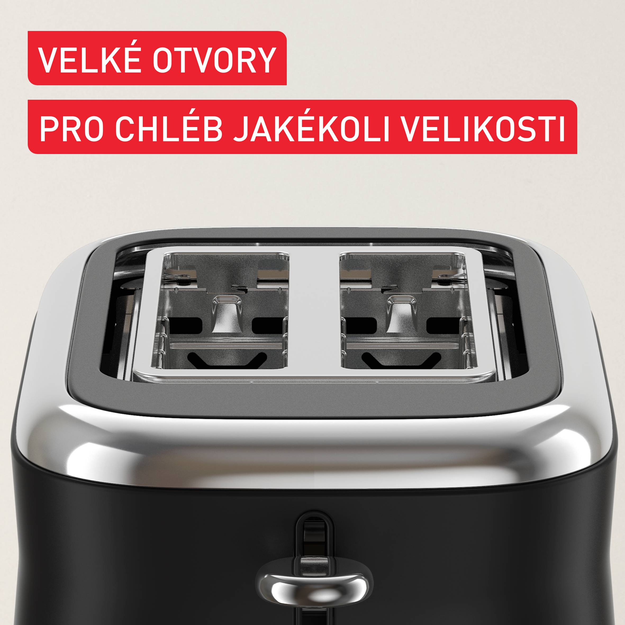 Retro topinkovač Tefal Collection, TT7208E0, nerezový, černý