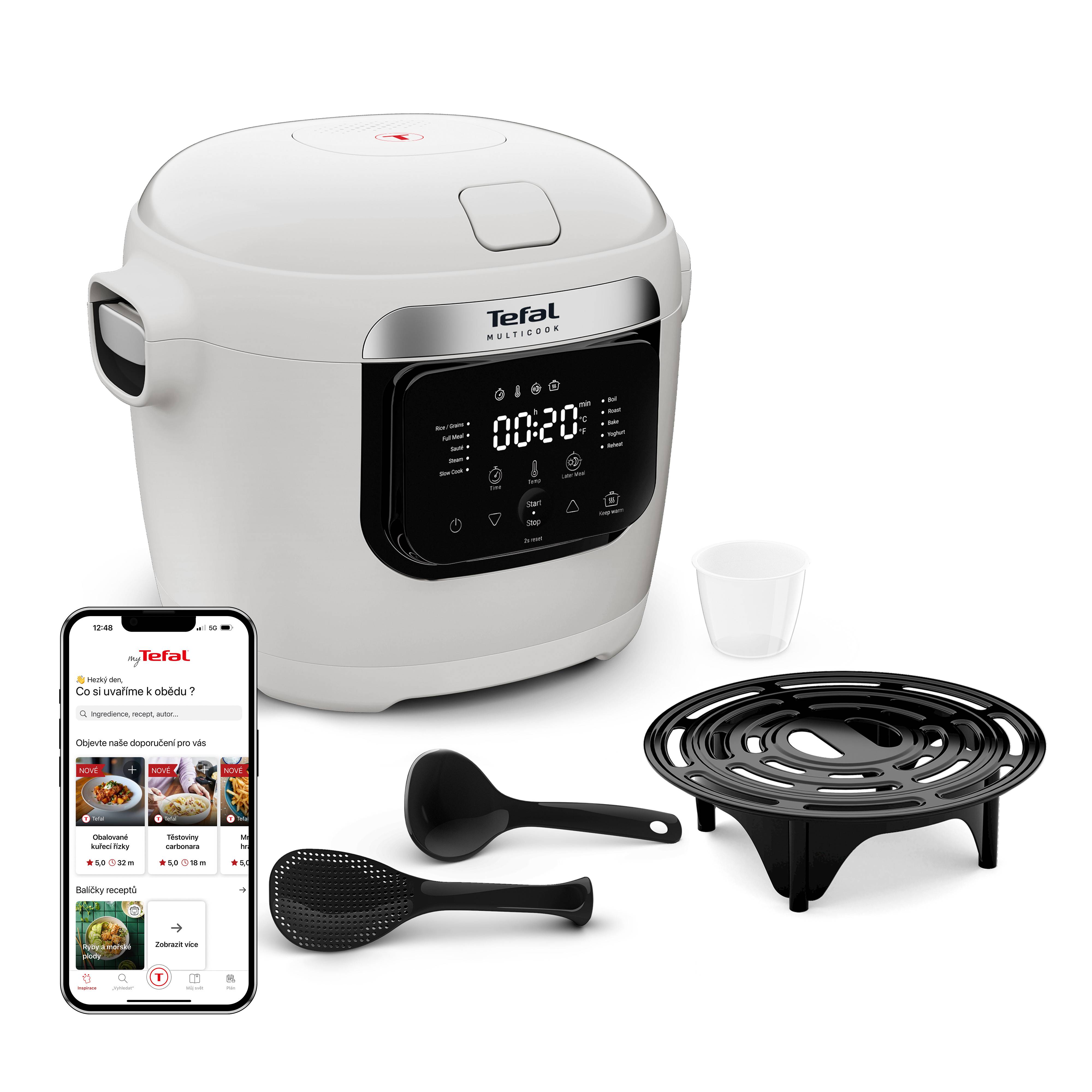 Multifunkční hrnec Tefal Multicook MY700BF0 Světle šedá