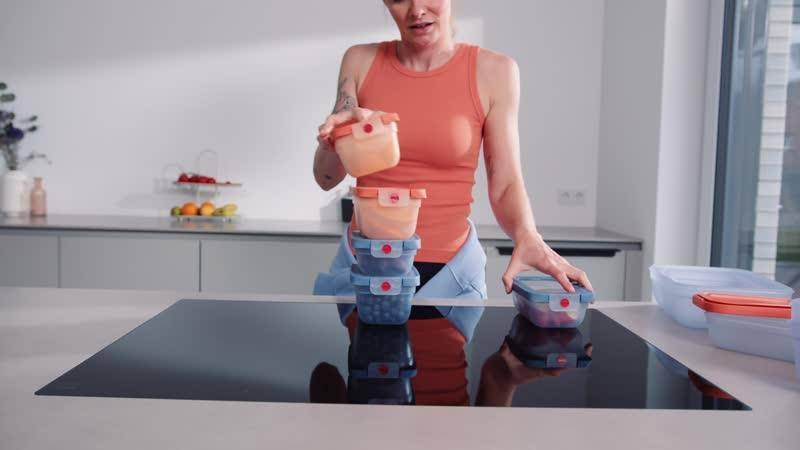 N1230510 OneClick dózy na potraviny 3 x 0,5 l modré