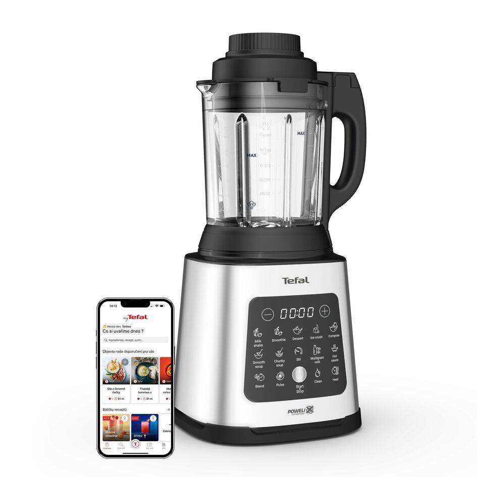 Stolní vysokorychlostní mixér Tefal PerfectMix Cook BL83SD30 Nerezový/Černý