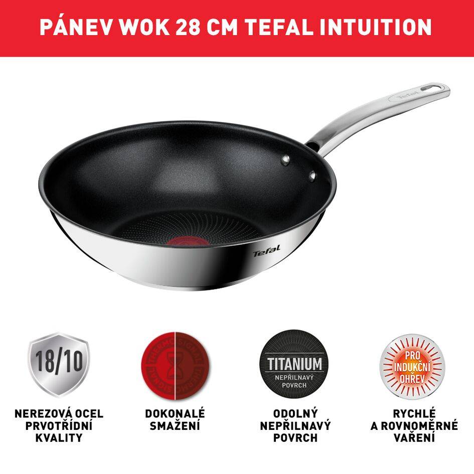 Wok pánev Tefal Intuition B8171944 28 cm