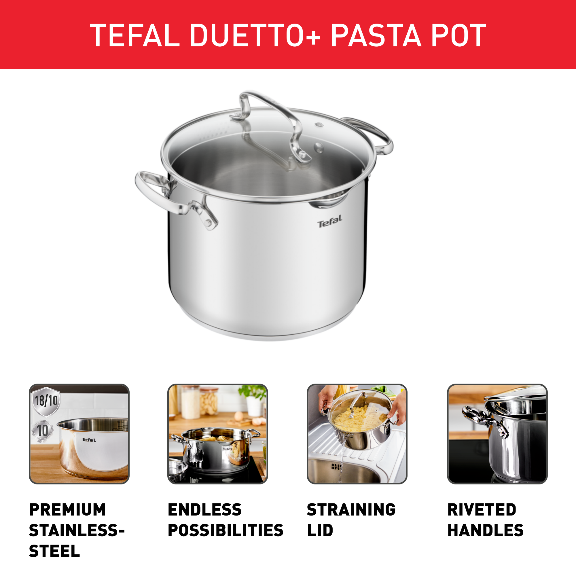 Hrnec s poklicí Tefal Duetto+ 22 cm G7197956