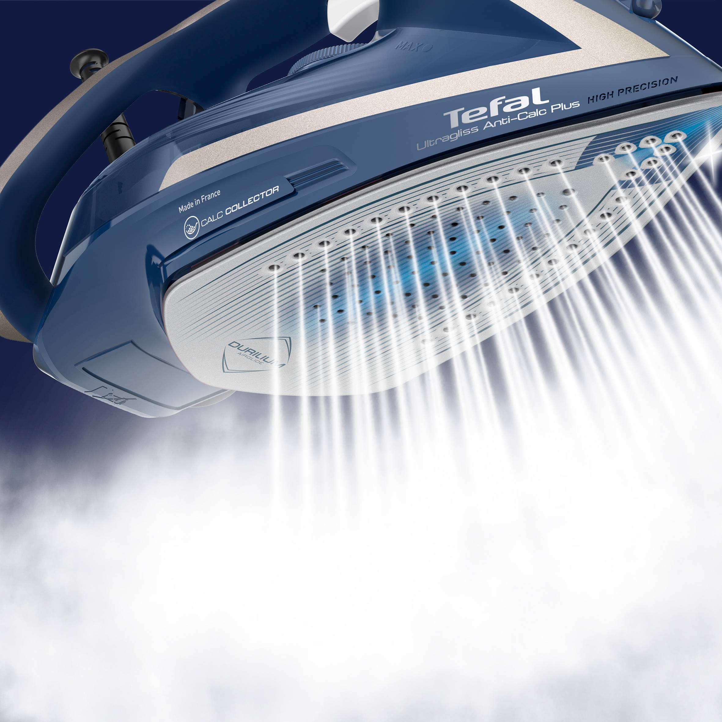 Napařovací žehlička Tefal Ultragliss Plus FV6830E0 Tmavě modrá/Bílá