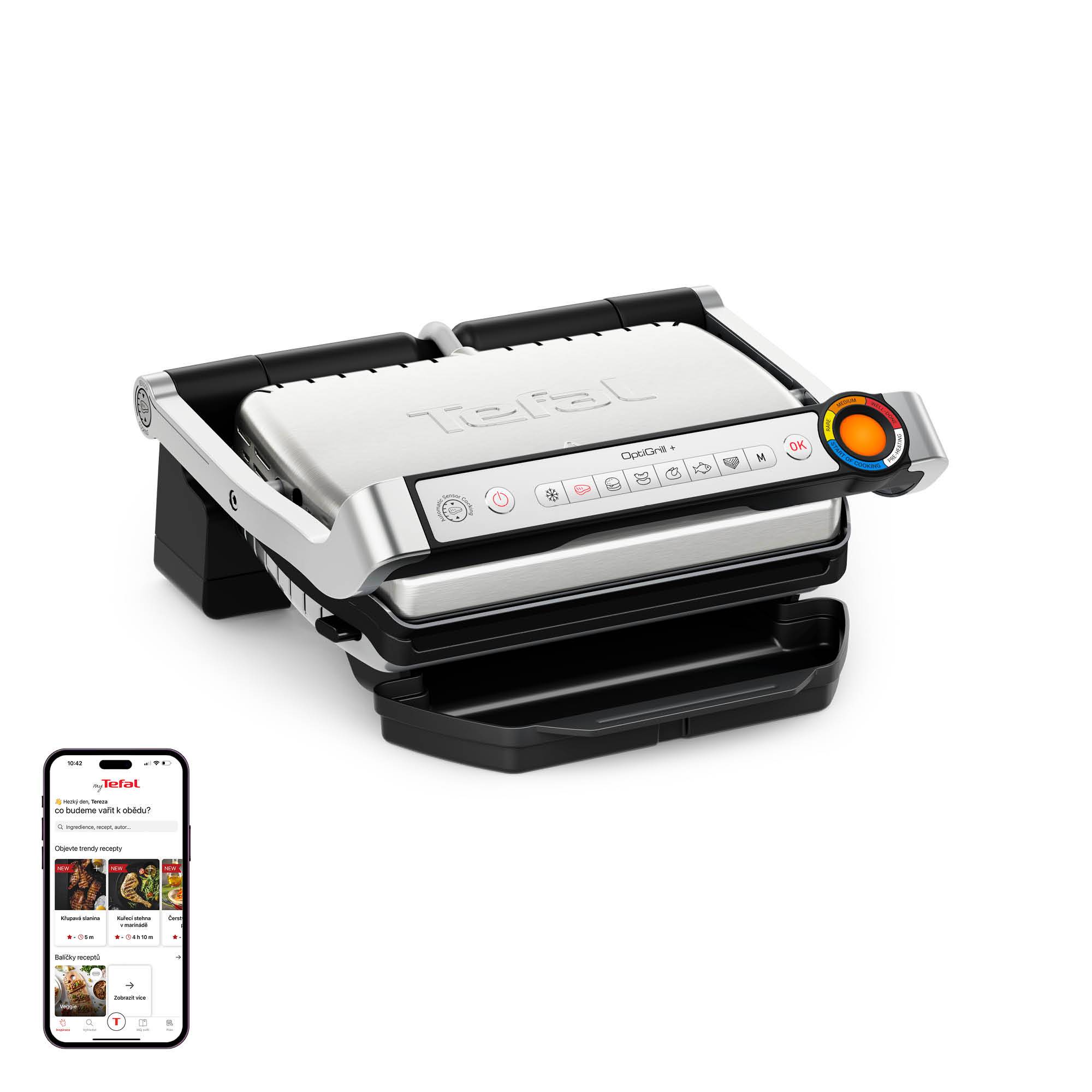 GC717D10 OptiGrill+ Elektrický gril Tefal