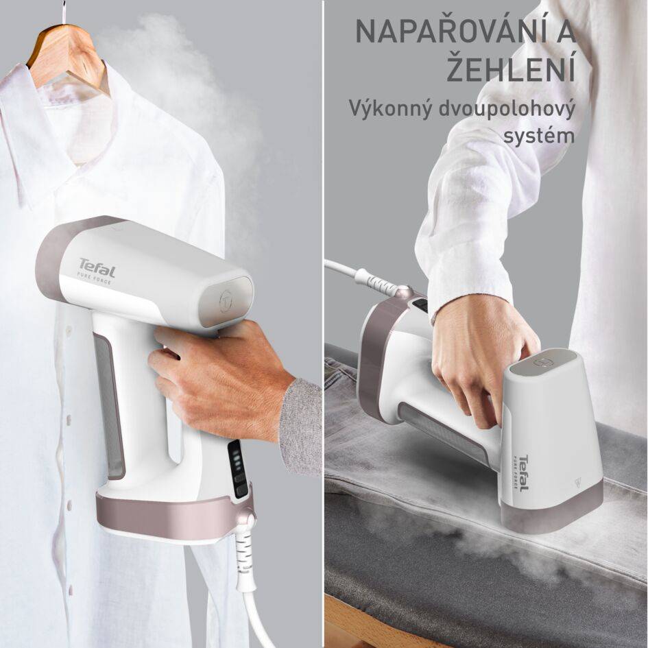 Napařovač oděvů Tefal Pure Force 2 v 1 DT8720E0 Bíly