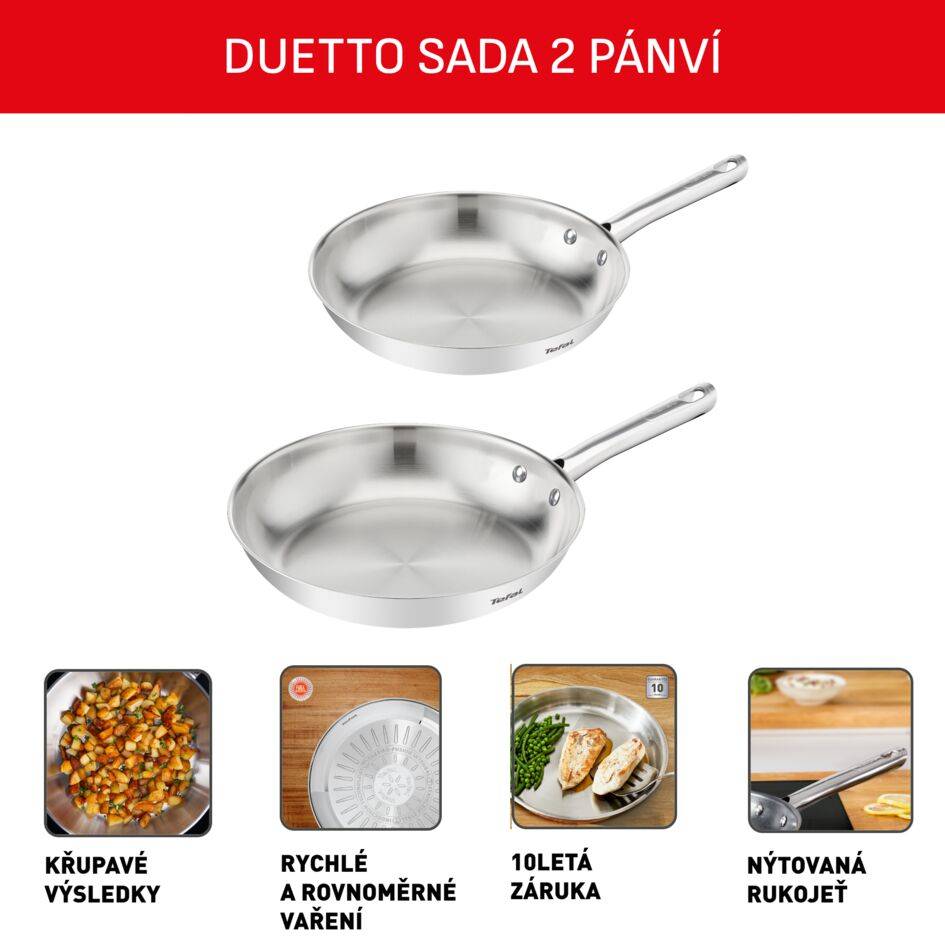 Sada pánví Tefal Duetto On B866S234  24/28 cm