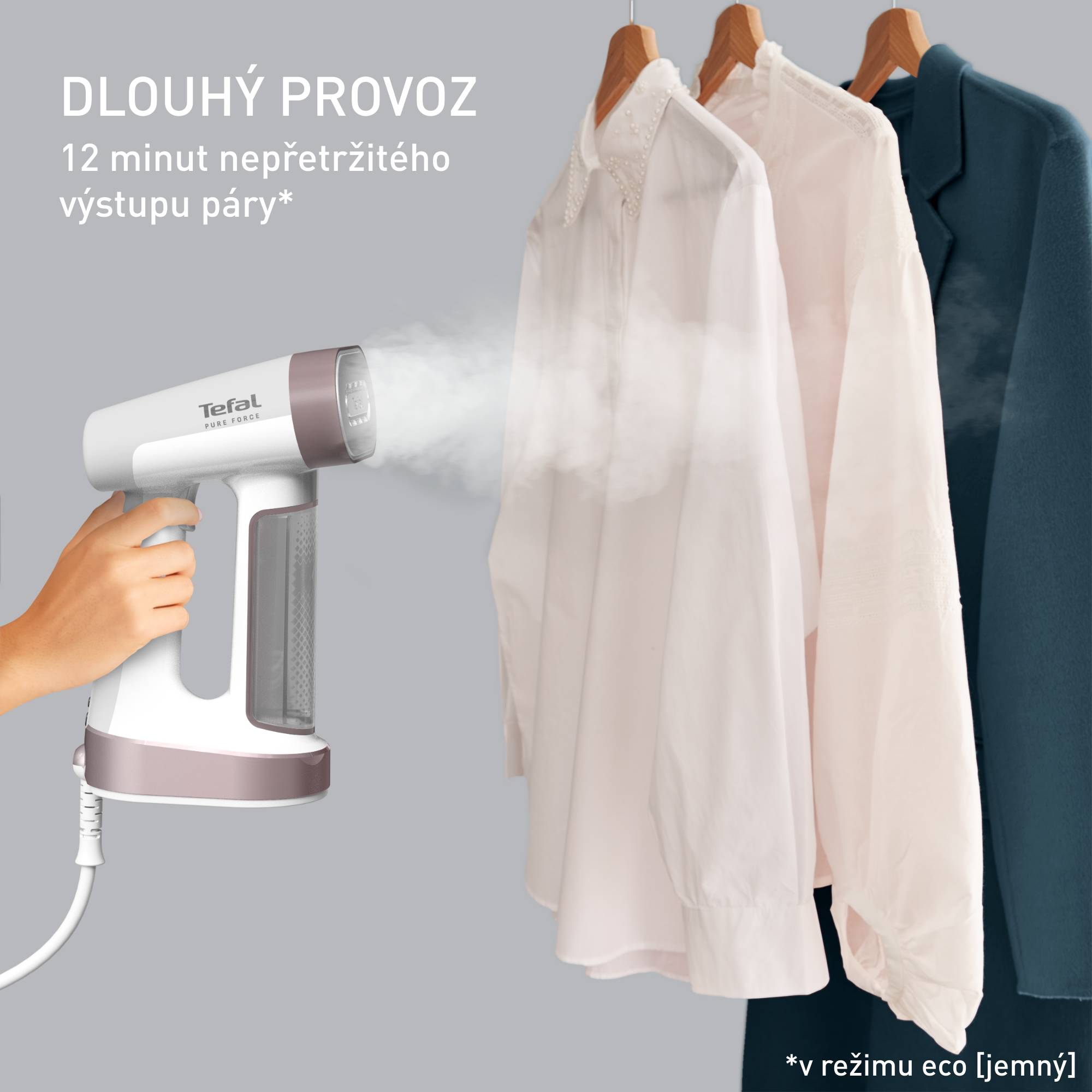Napařovač oděvů Tefal Pure Force 2 v 1 DT8720E0 Bíly