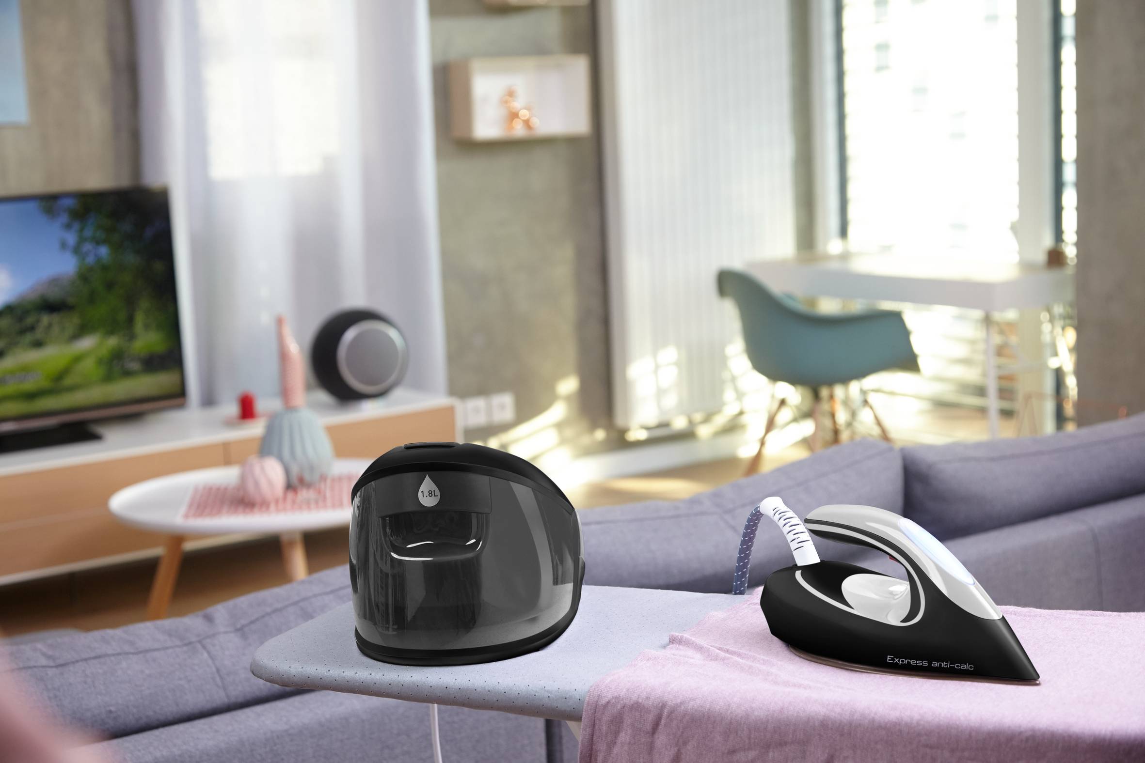 EXPRESS ANTI-CALC SV8055E0 černo-bílý