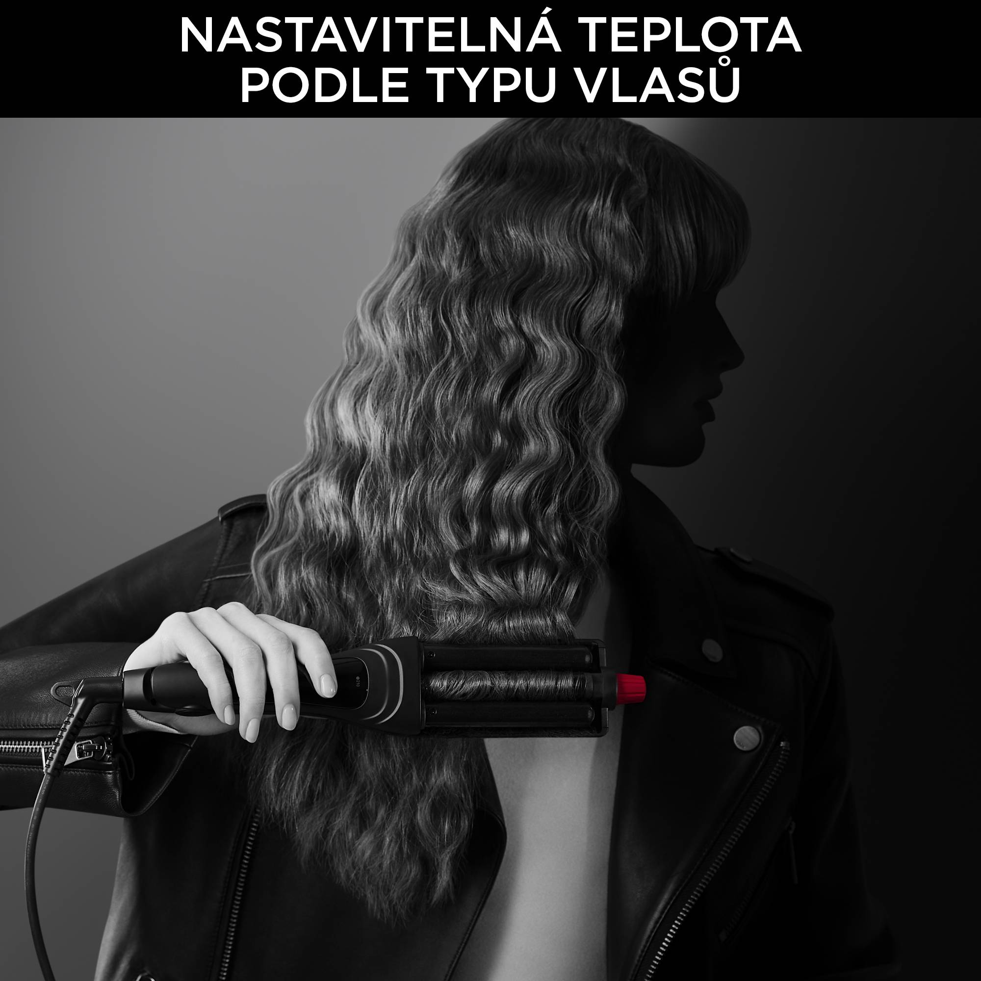 Kulma na vlasy Rowenta x KARL LAGERFELD Waves Addict CF471LF0 černá | Tefal